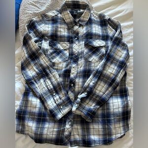 Forever 21 blue plaid button up